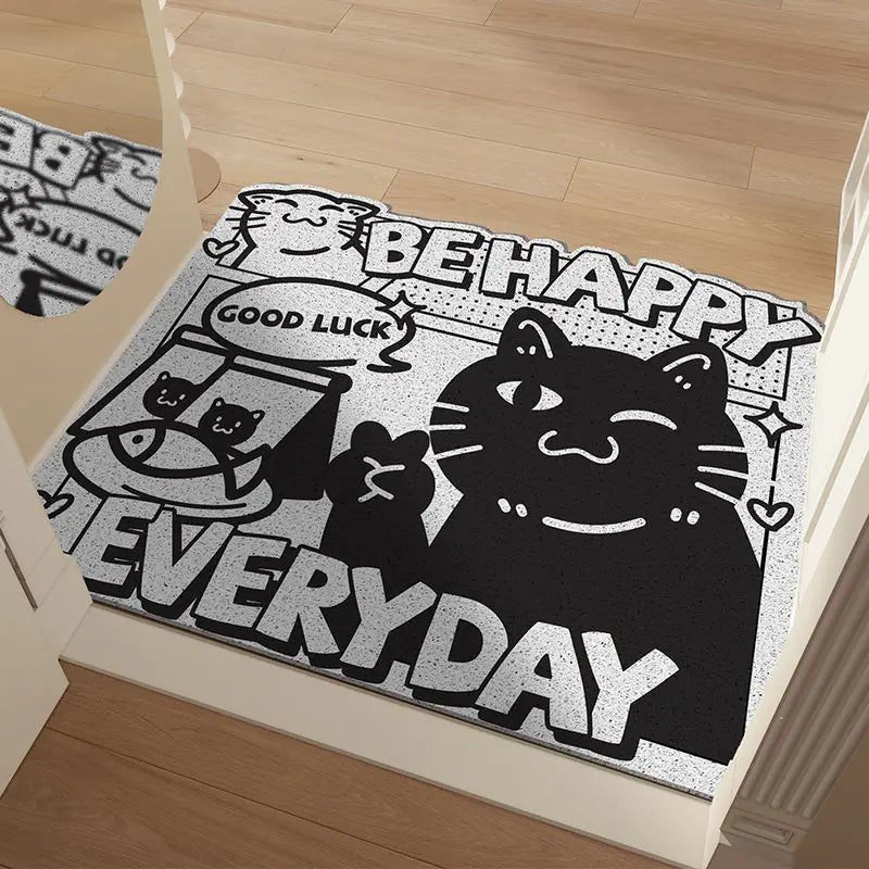 Cartoon PVC Door Mat for Home Entrance (Cuttable)