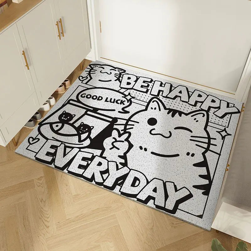 Cartoon PVC Door Mat for Home Entrance (Cuttable)