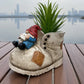 Sleeping Gnome Resin Flower Pot Decoration (Single Piece)
