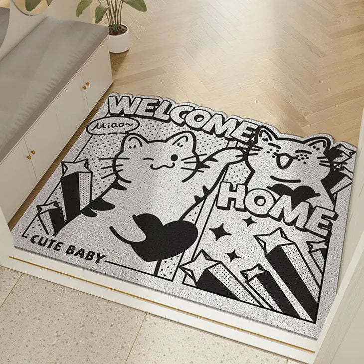 Cartoon PVC Door Mat for Home Entrance (Cuttable)